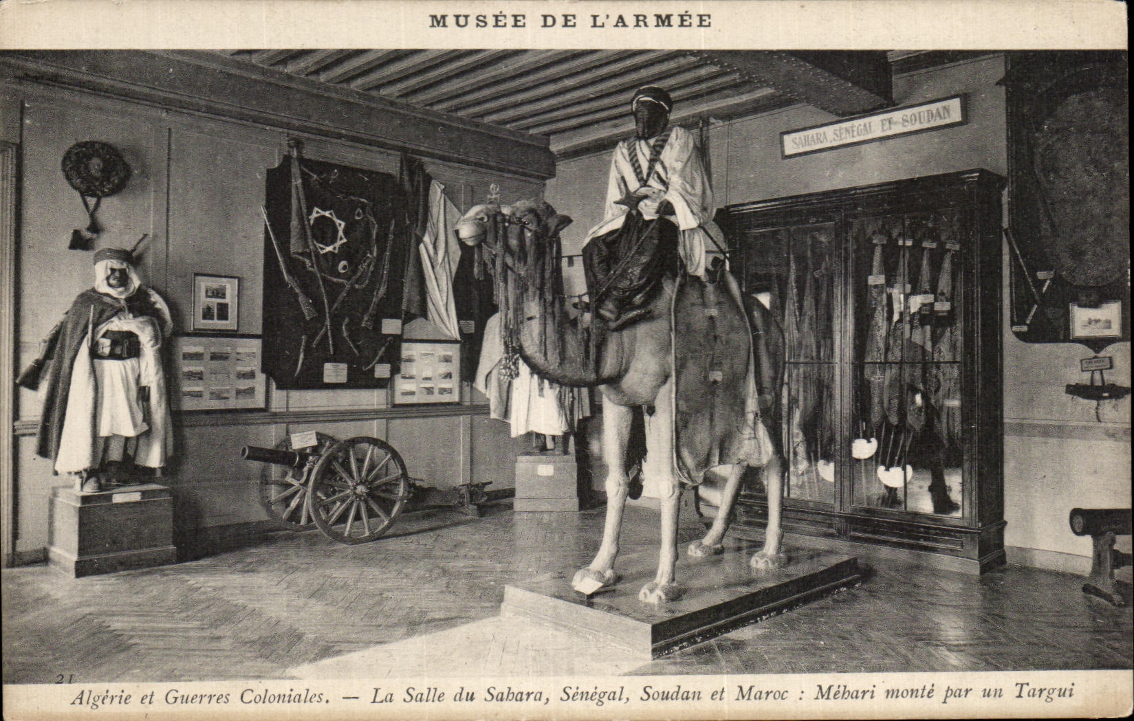 CPA Musee De L'armee Algerie et Guerres Coloniales La Salle du Sanegal Soudan et MarocMehari monte par un Targui Camel