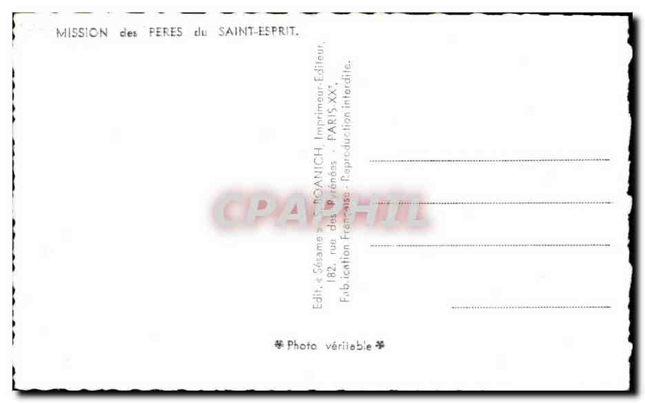 Deux enfants dans un récipient — Mission des Pères du Saint-Esprit — Éditeur : Mission des Pères du Saint-Esprit — Back
