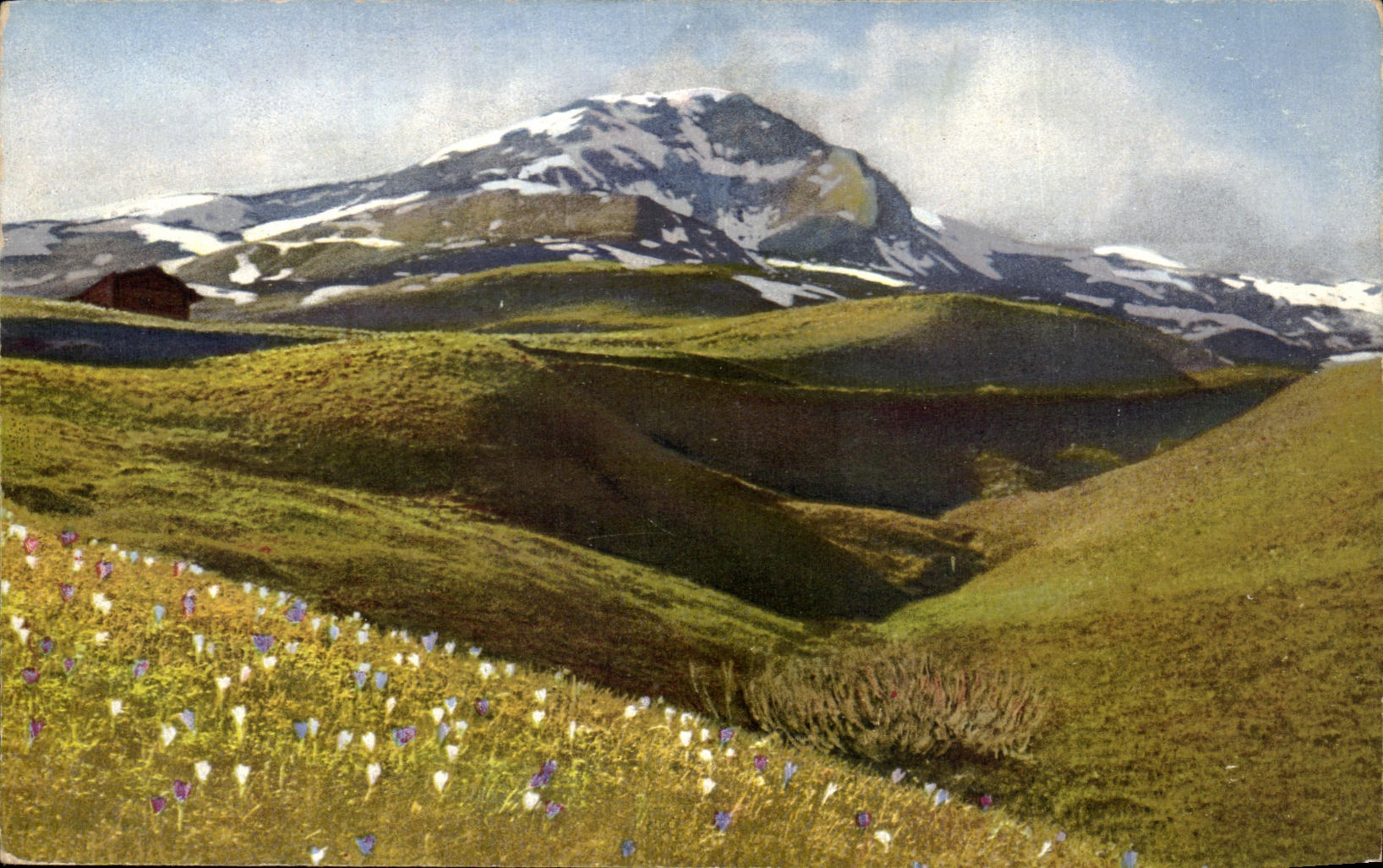 CPA Fantaisie paysage de montagne 