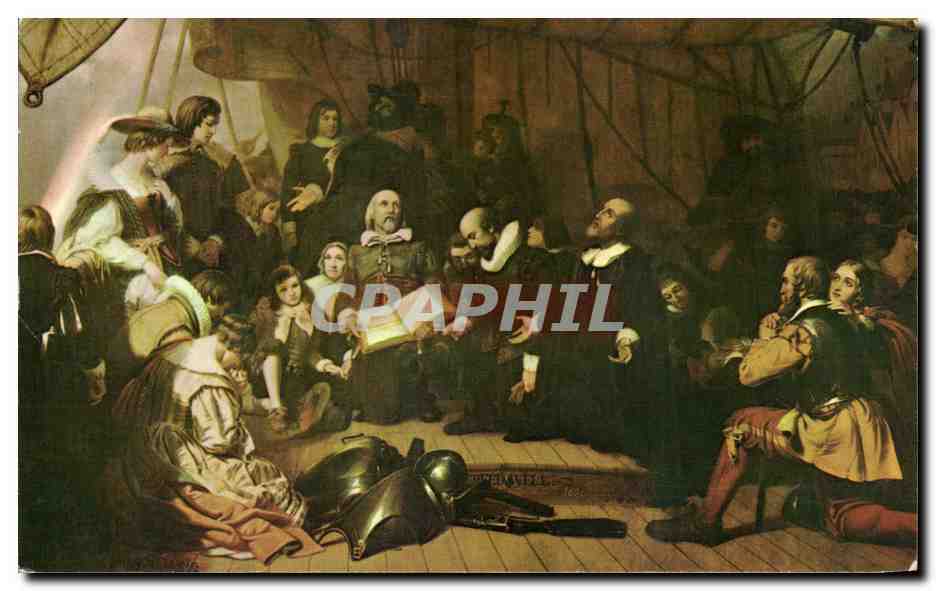 CPA Embarkation of The Pilgrims Capitol rhunda Robert Weir 