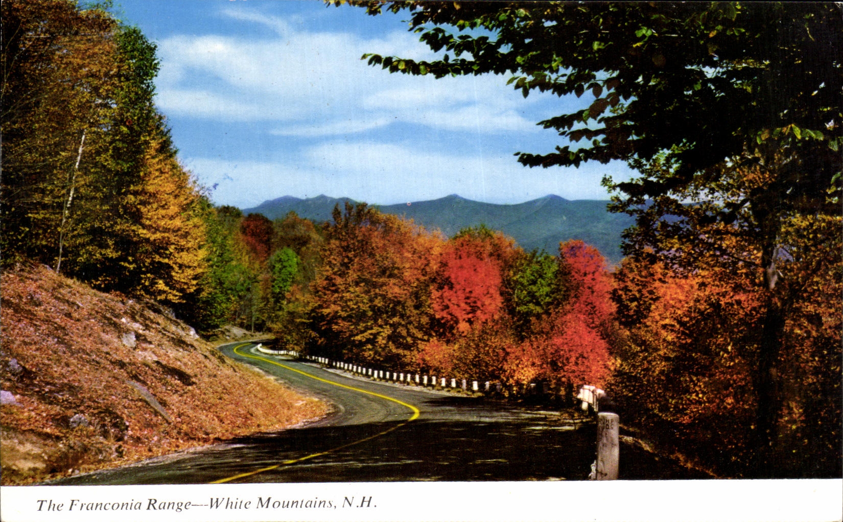 CPA The Franconia Range In Autumn white Mountains NH