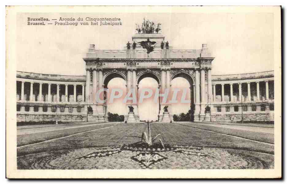 CPA Bruxelles Arcade du Cinquantenaire Brussel Praalboog van het jubelpark