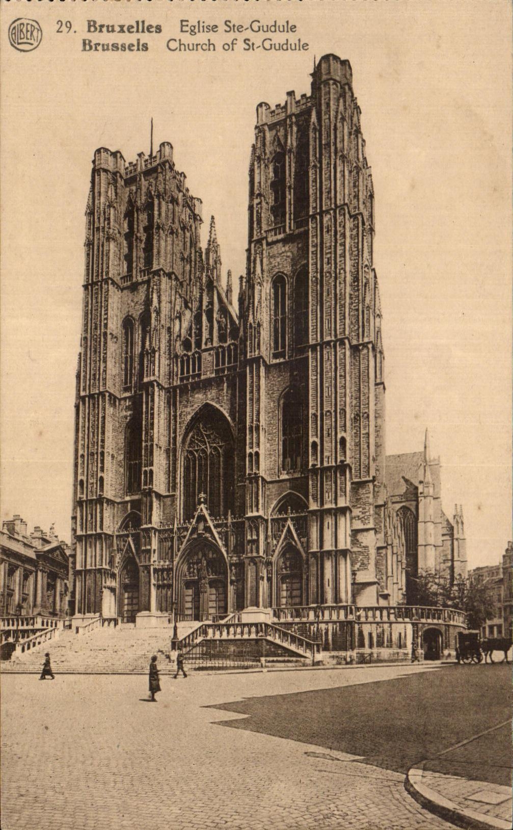 CPA Bruxelles Eglise Ste Gudule Brussels Church of St Gudule 