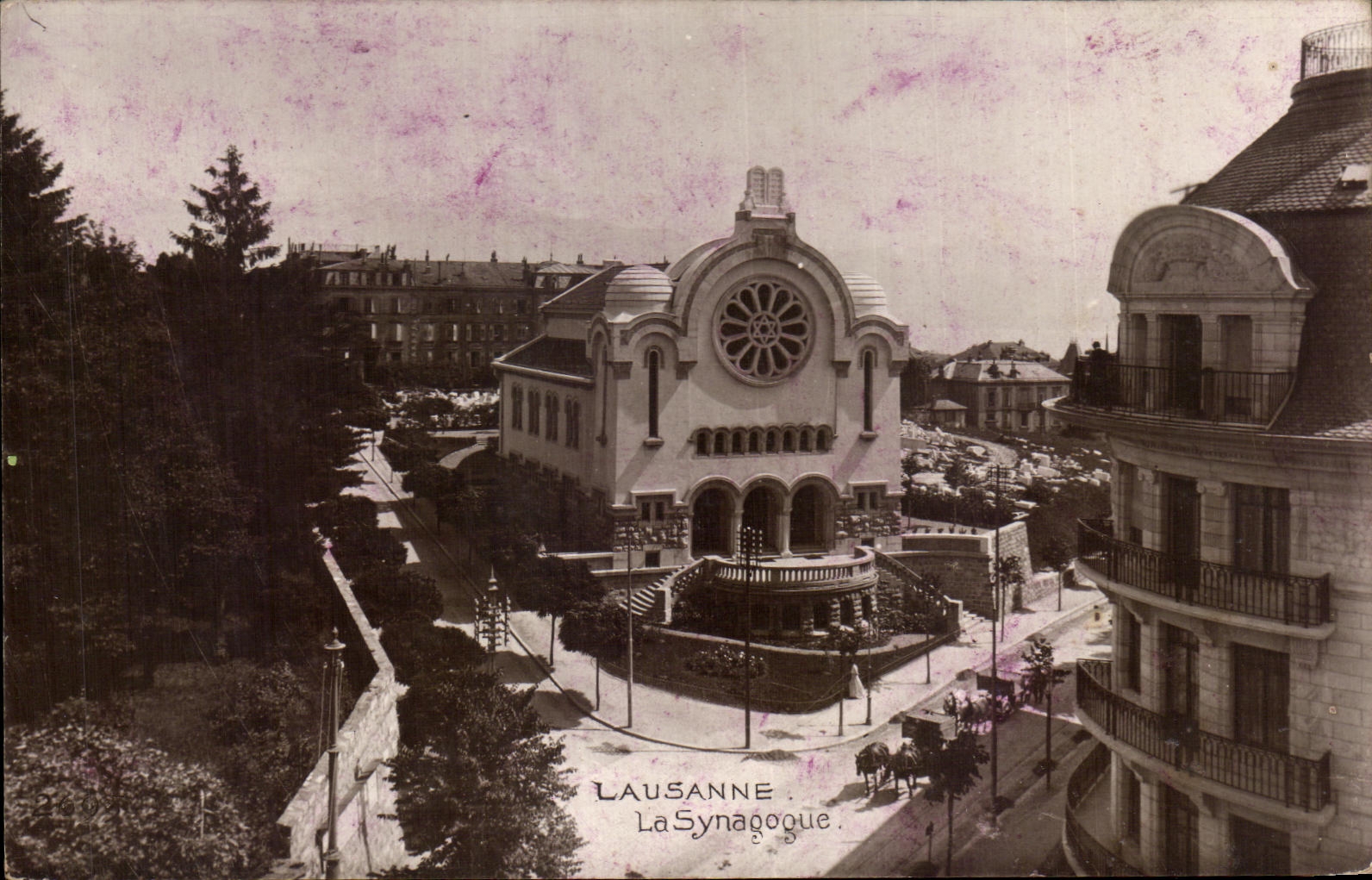 CPA Lausanne La synagogue Judaica Suisse 