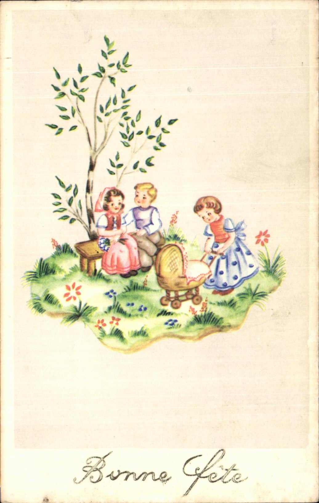 CPA Enfants Bonne Fete