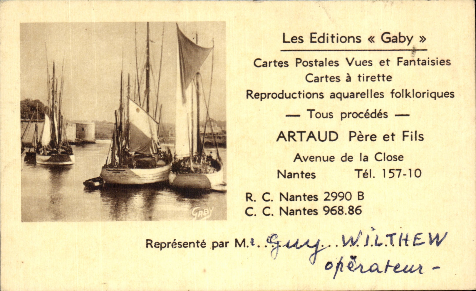 CPSM Publicite Cartes Postales La rochelle Bateau editions Gabyt 
