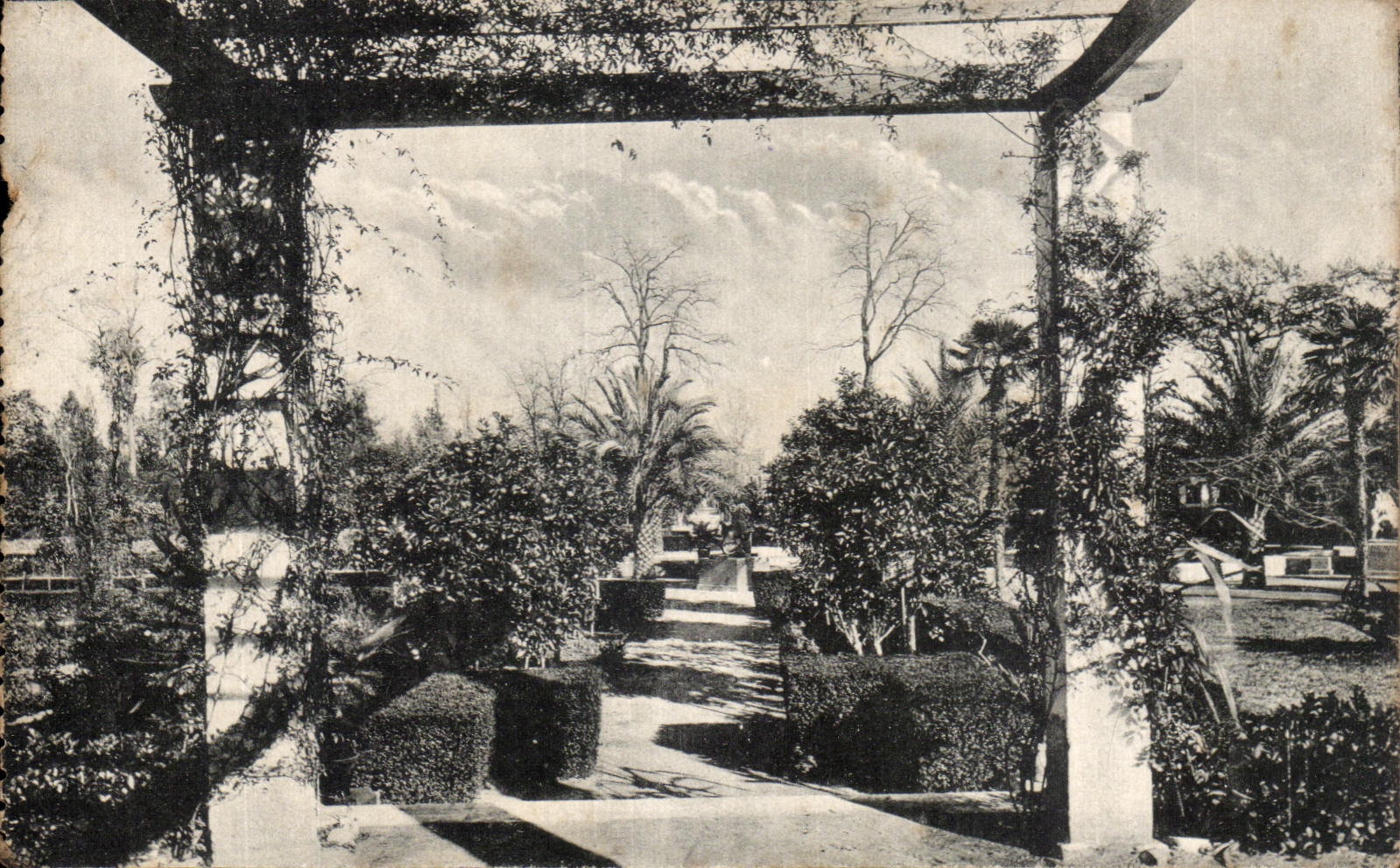 CPA Sevilla parque de maria luisa detalle de les emparraaos