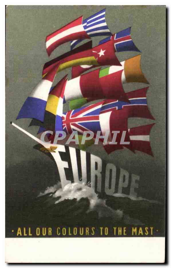CPA Europe All Our Colours To The Mast Bateau 