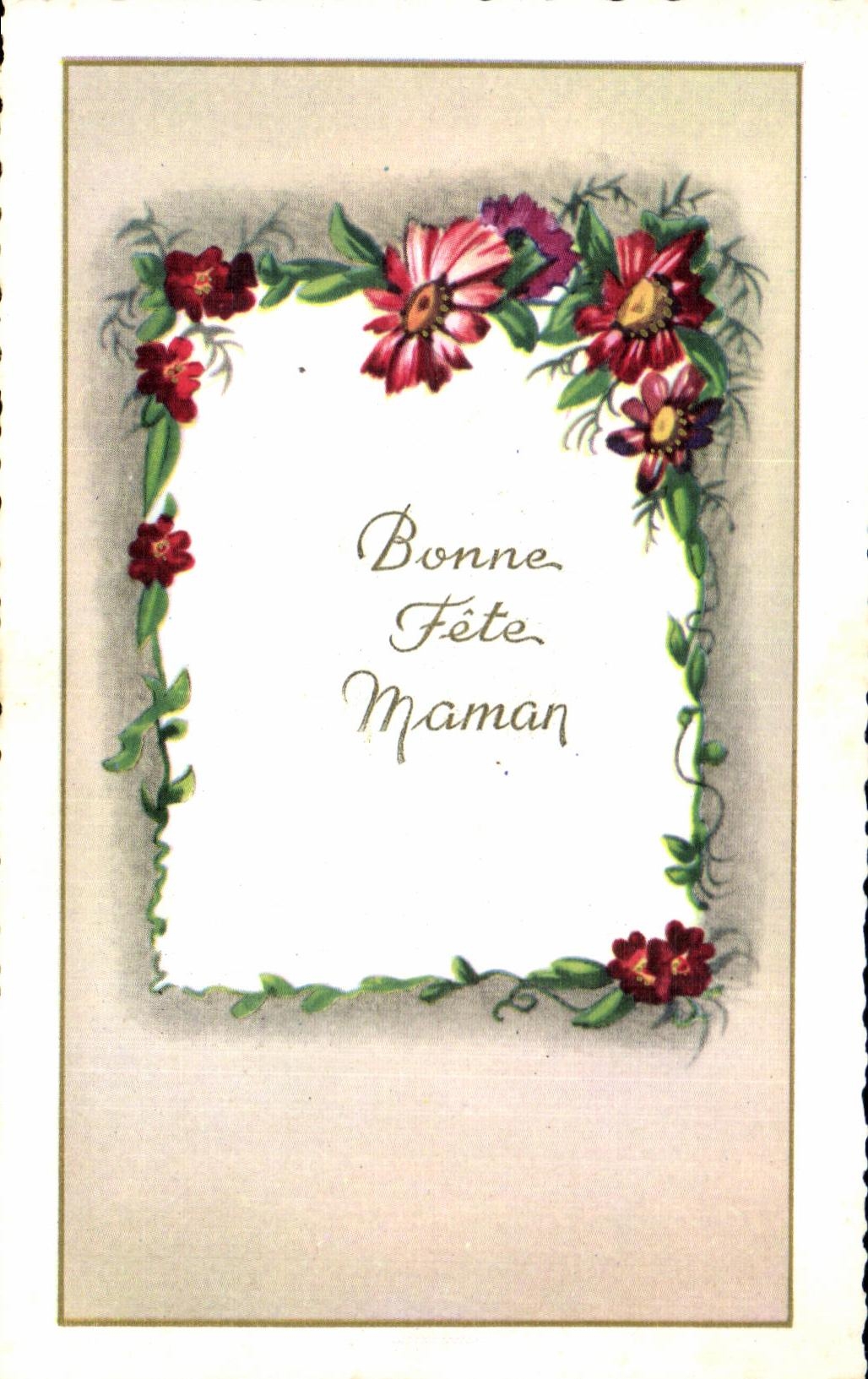CPA Fantaisie Fleurs Bonne Fete Manan