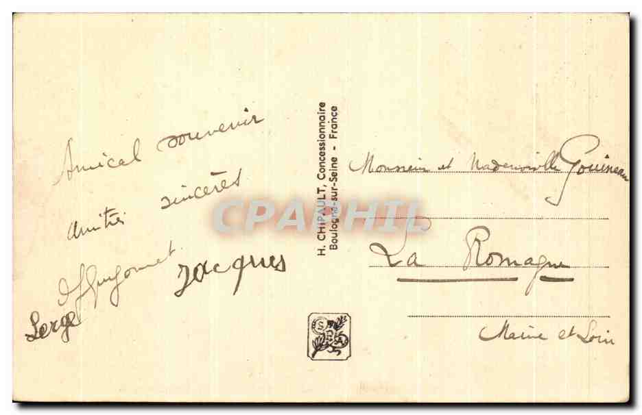 Cartolina d'epoca Esposizione Internazionale Parigi Vista Generale in Pianta Il Padiglione della Germania — Verso