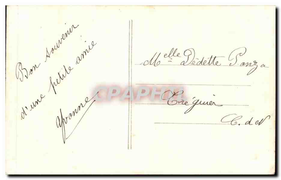 CPA Fantaisie Fluers Amitie Sincere — Rückseite