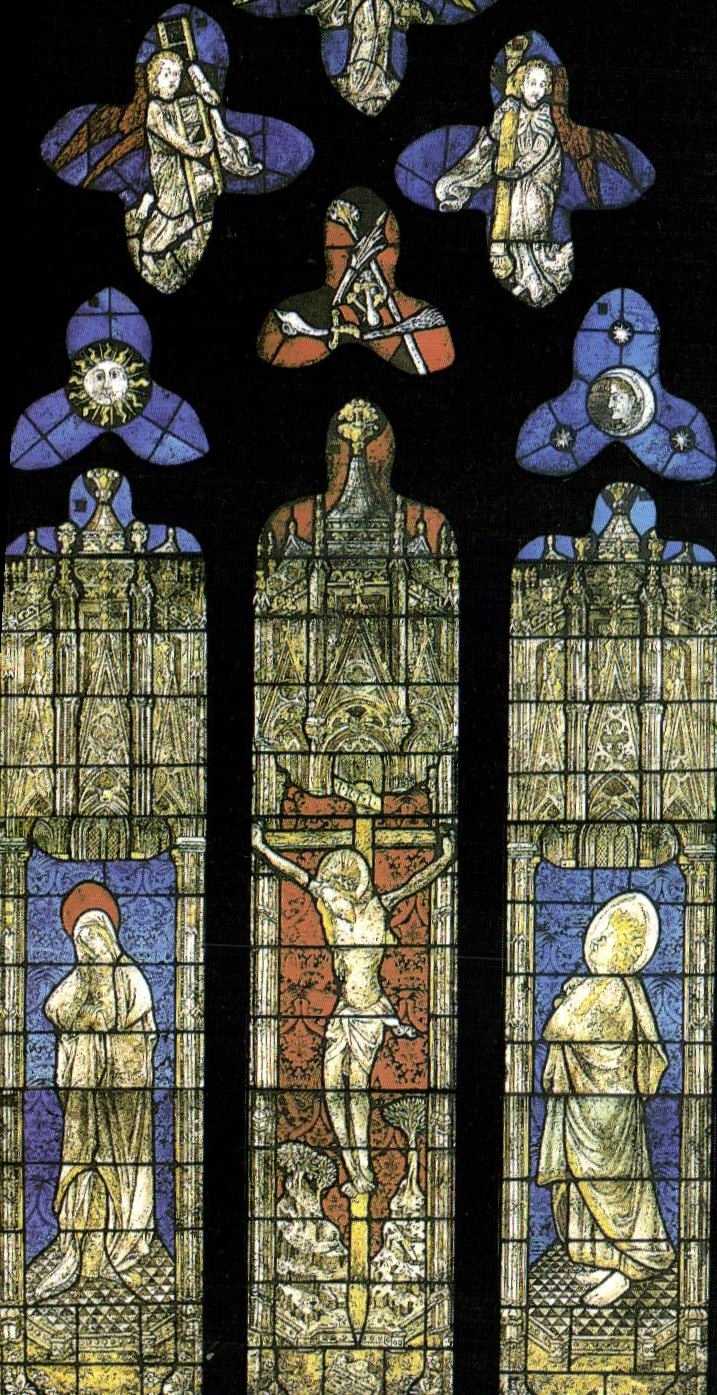 Cathédrale Saint-Corentin - Quimper — Vitrail d'axe : la crucifixion - 1417 — Copie : A. Le Bihan