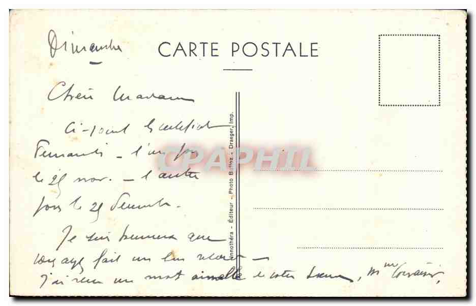 CPA L'Accordee de Village Greuze — Verso