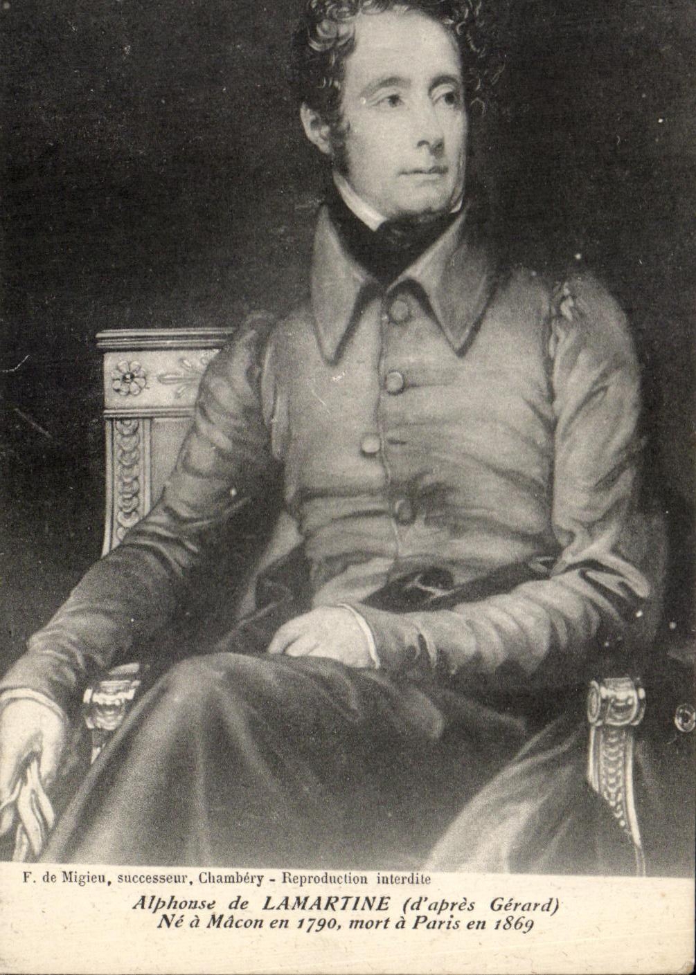 CPA Alphonse de Lamartine (d'apers Gerard) Nea Macon en mort a paris en 1869