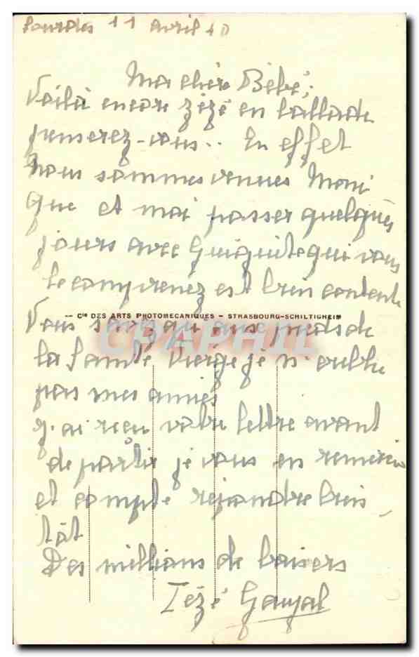 CPA Sainte Bernadette Lourdes — Verso