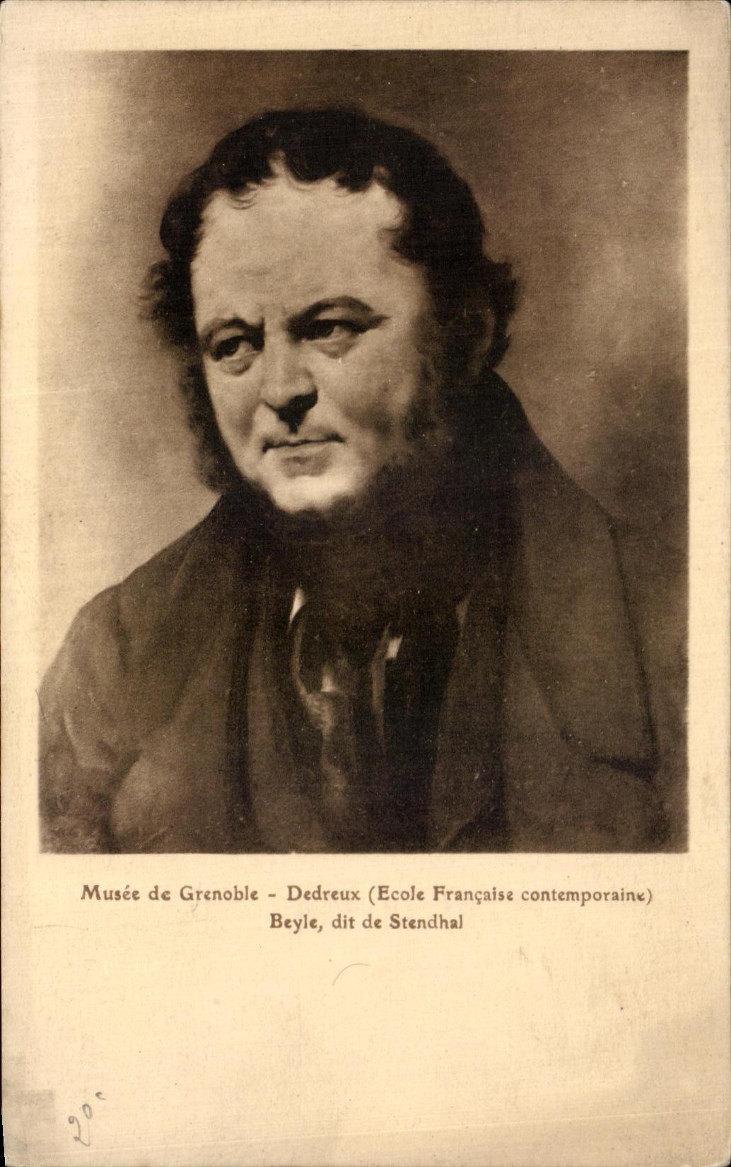 Beyle dit de Stendhal — Portrait au musée de Grenoble — École Française contemporaine — Ch. Piccardy, Grenoble