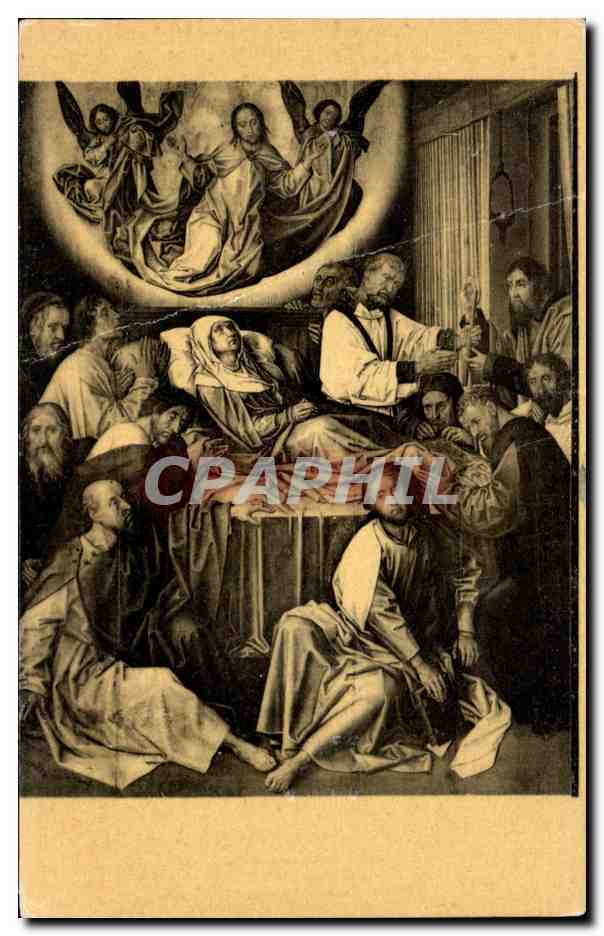 CPA Van Der Goes (Hugo) La Mort de la Vierge Bruges Musee Communal des Maritres Angiens