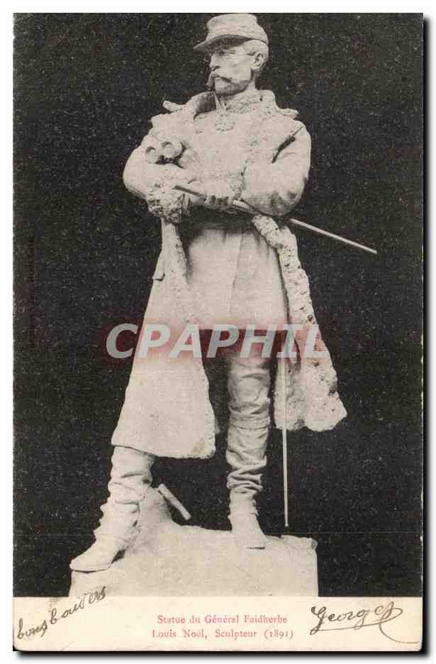 CPA Statue du Gneral Faidherbe Louis Noel Sculpteur Militaria 