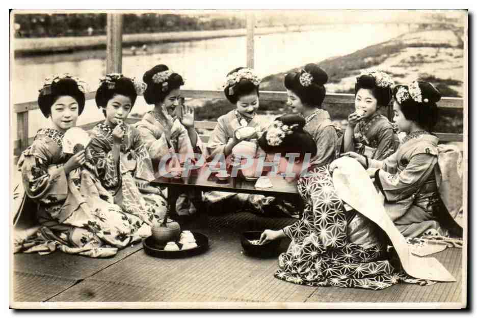 PHOTO Japon Japan Nippon Femmes prenant le the 1937
