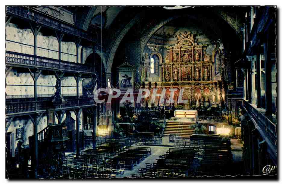 Intérieur de l'église Saint-Jean-de-Luz — mariage de Louis XIV et Marie-Thérèse d'Espagne — éditeur LUMICAP