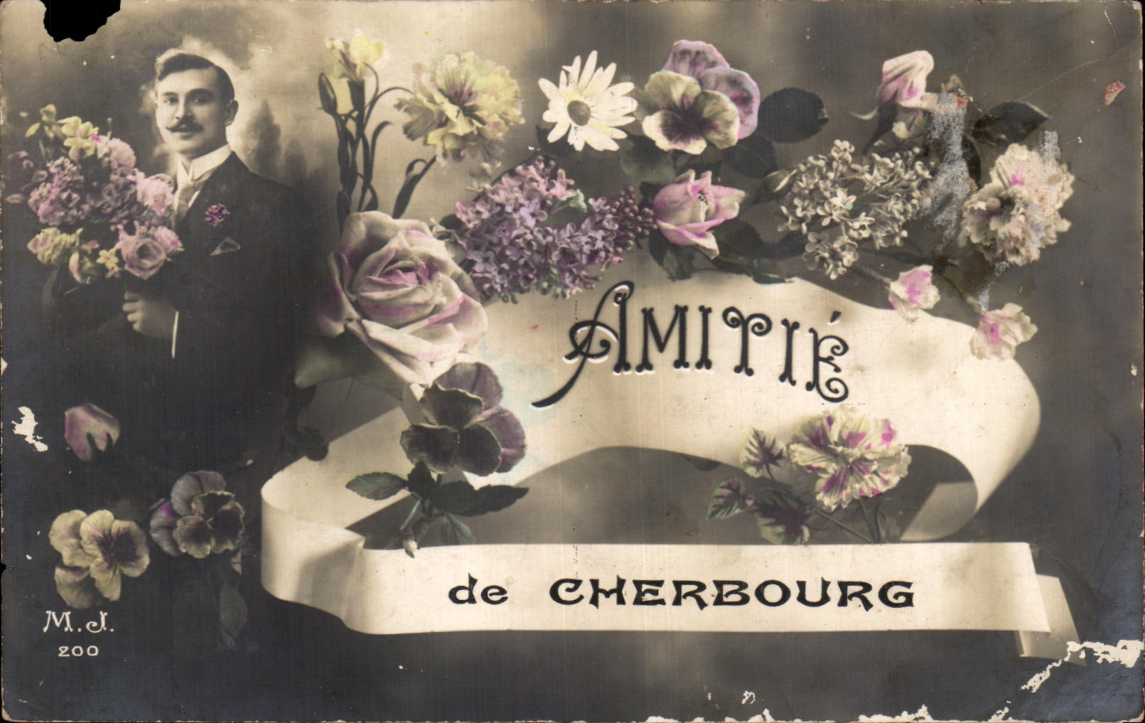 CPA Fantaisie HommeAmitie de Cherbourg