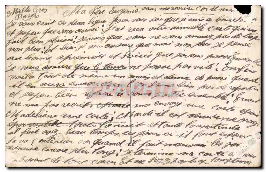 CPA Fantaisie HommeAmitie de Cherbourg — Back