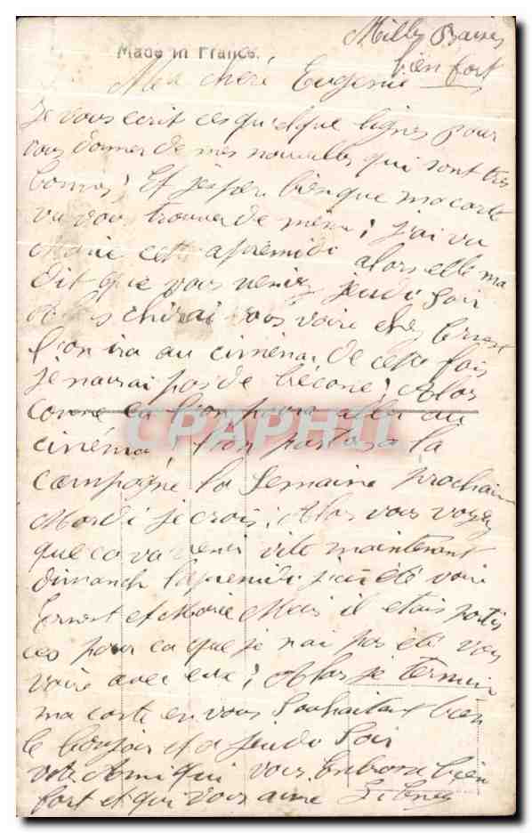 CPA Fantaisie Couple Ce qui vient de vous me plait et m enchante Nous sommes lout pres d'une chere entente — Rückseite