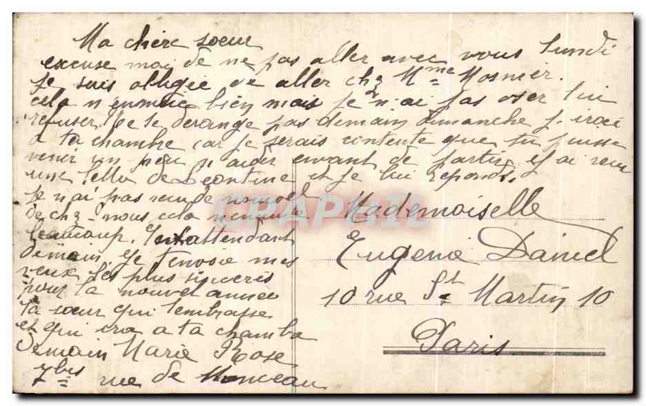 CPA Fantaisie Couple Femme Bonne Annee — Rückseite