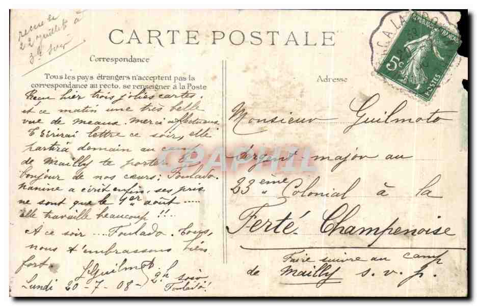 CPA La Source Femme  — Rückseite