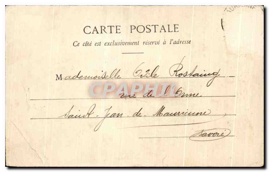 CPA Fantaisie Femme Langage des Fleurs Orchidee Amout Pat ambition — Rückseite
