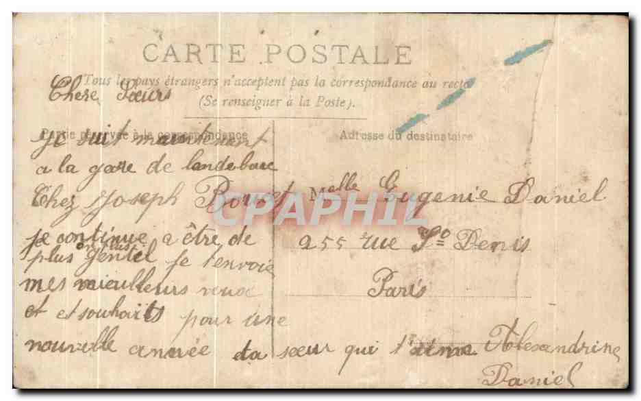 CPA Fantaisie Homme Bonne Annee — Rückseite