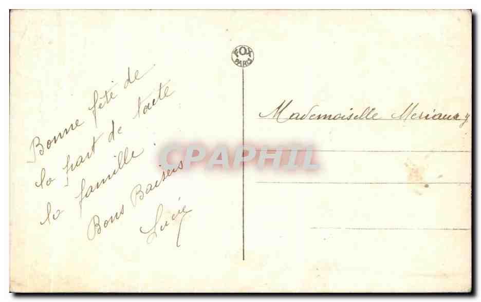 CPA Fantaisie Femme Vive Ste Catherine — Verso