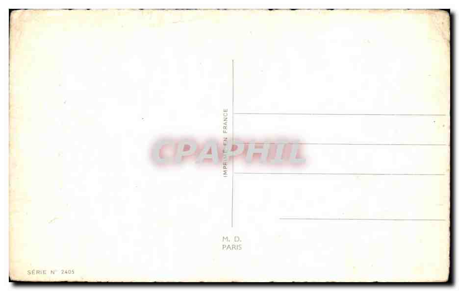 Enfants dans un paysage — Anniversaire — M. D. Paris, série n° 2405 — Reverso