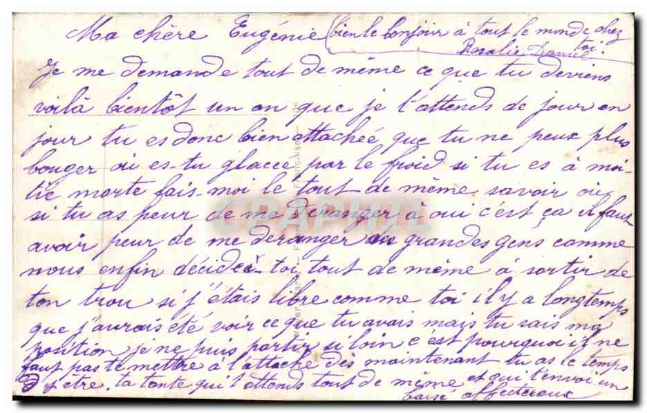 CPA Fantaisie Fleurs Trefle 1er de l'an — Rückseite