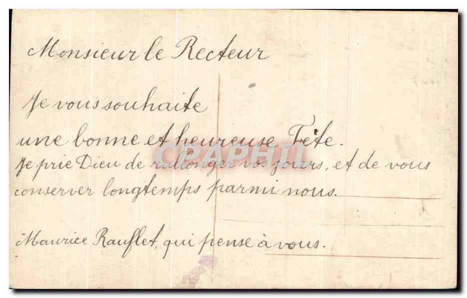 CPA Fantaisie Fleurs Enfant Garcon A vous cette Pensee — Rückseite