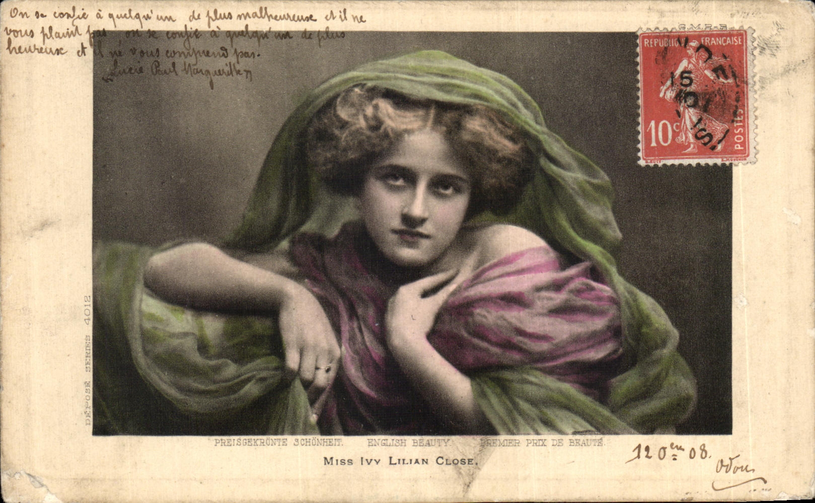 CPA Miss Ivy Lilian Close Femme Fantaisie 