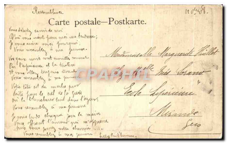 CPA Miss Ivy Lilian Close Femme Fantaisie  — Rückseite
