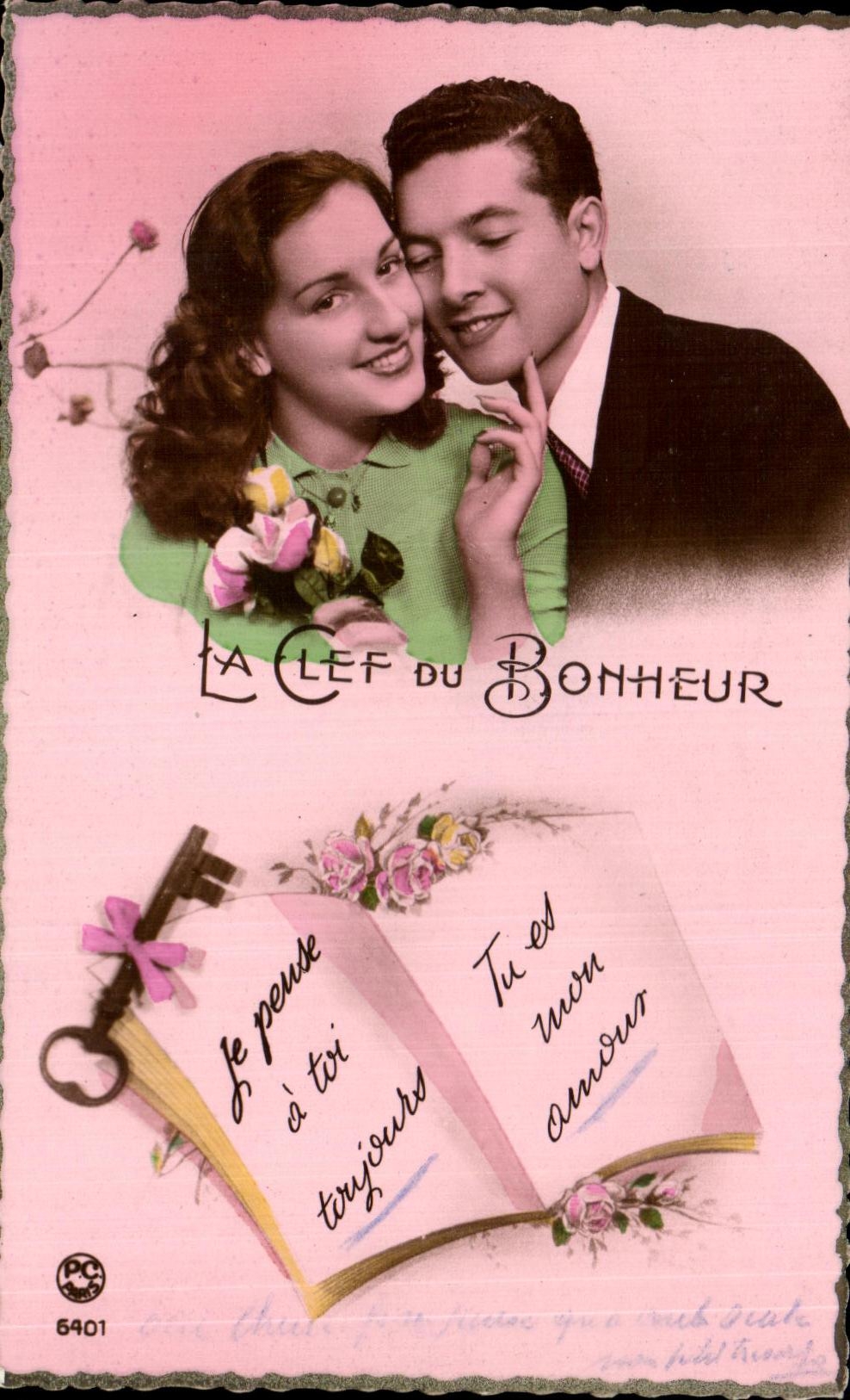 Couple amoureux — La Clef du Bonheur — éditeur PC n°6401