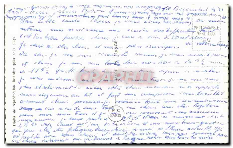 Couple amoureux — La Clef du Bonheur — éditeur PC n°6401 — Rückseite