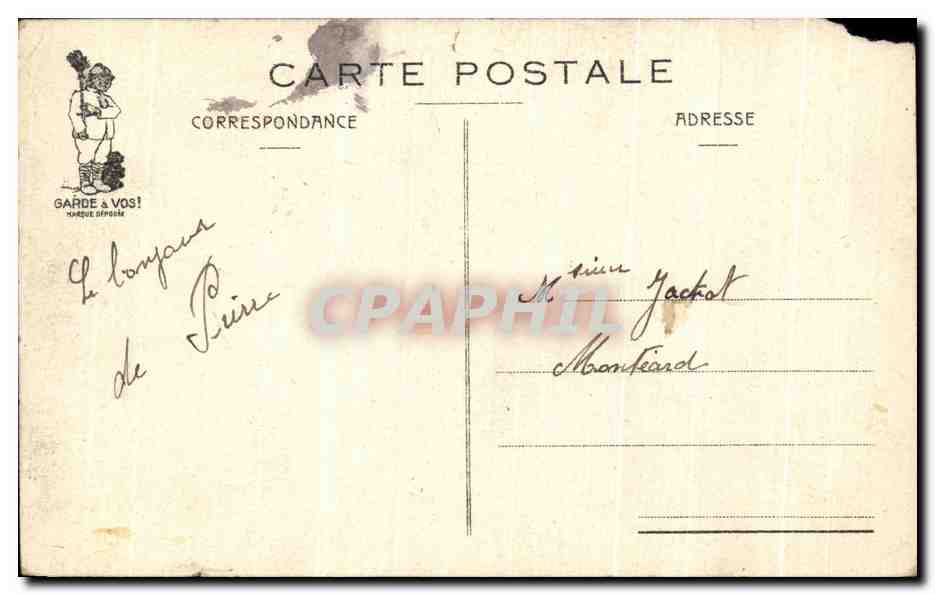 CPA Militaria Permissionnaires Le retour — Achterkant
