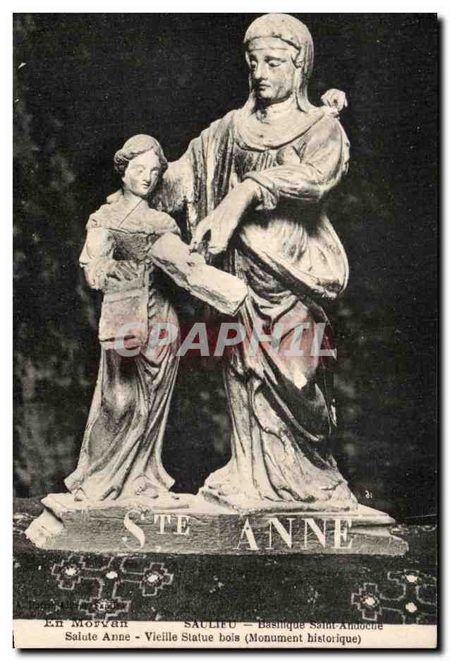 CPA En Morvan Saulieu Basiliques Saint Andoche Sainte Anne Vieille Statue bois 