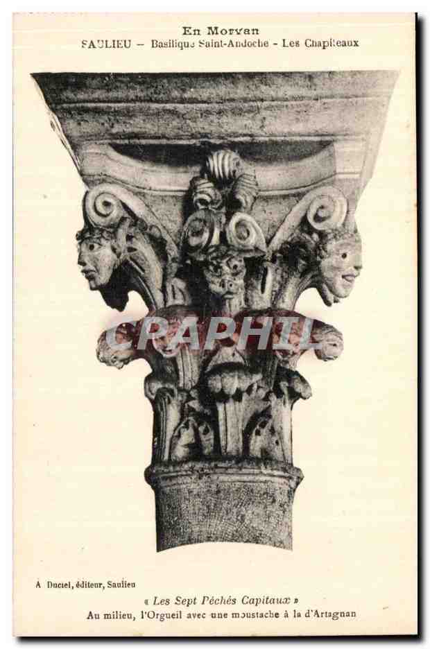 CPA En Morvan Saulieu Basilique Saint Audoche les Chapiteaux 