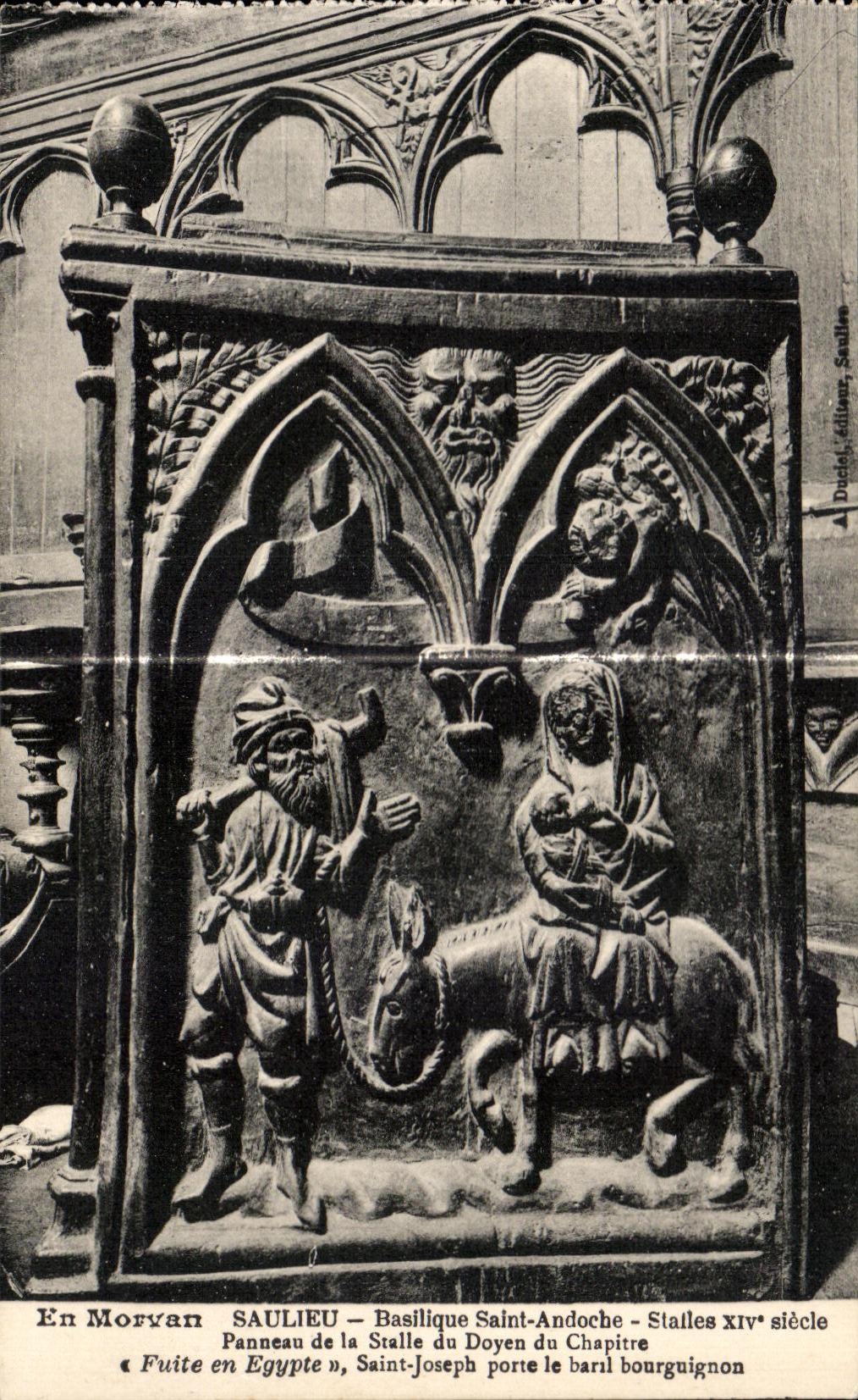 CPA En Morvan Salieu Basilique Saint Andoche Staliles 