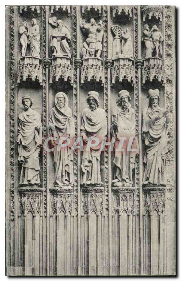 CPA Strasbourg Statue du grand portail