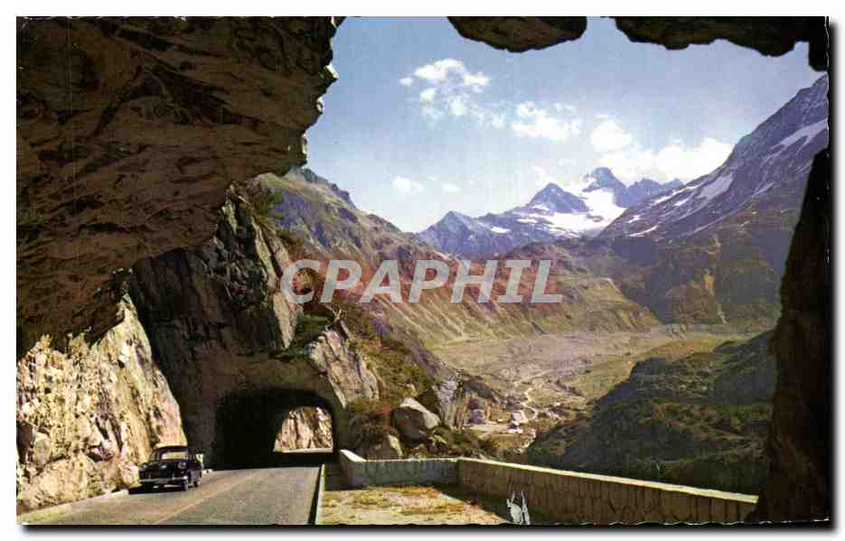 CPA Sustenstrasse Blick auf Steinalp und Passhohe