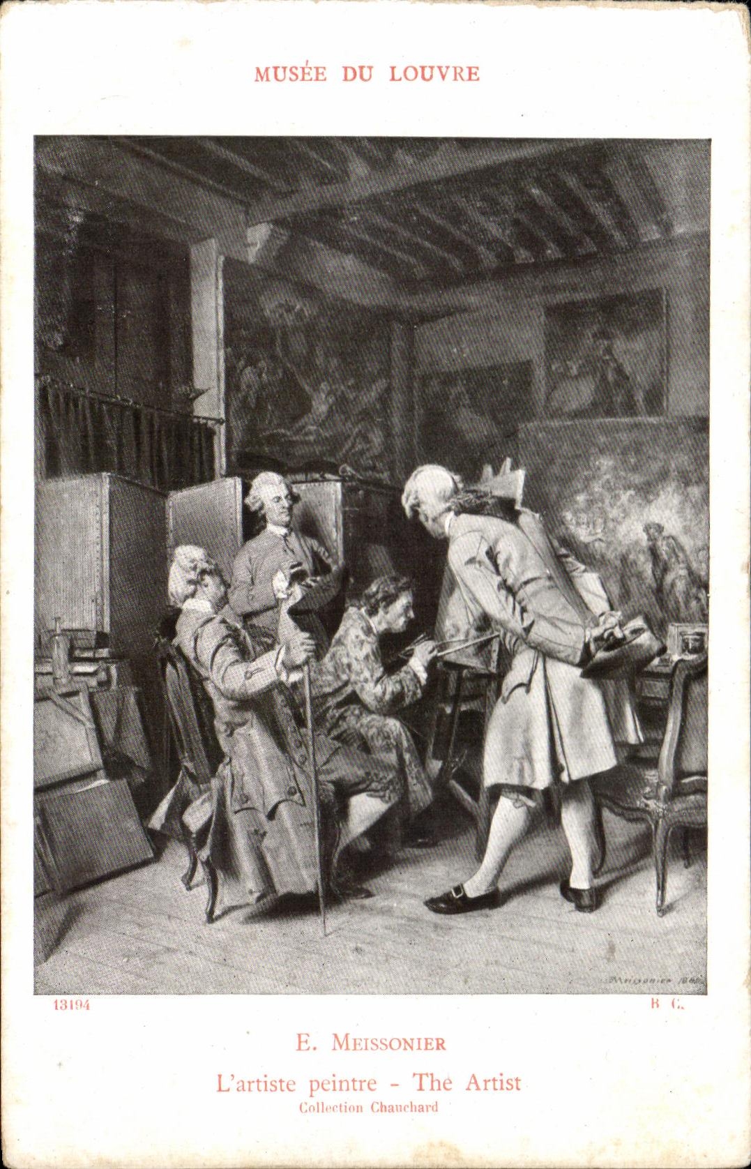 CPA L'artiste Peintre The Artist Meissonier Musee du Louvre Paris 