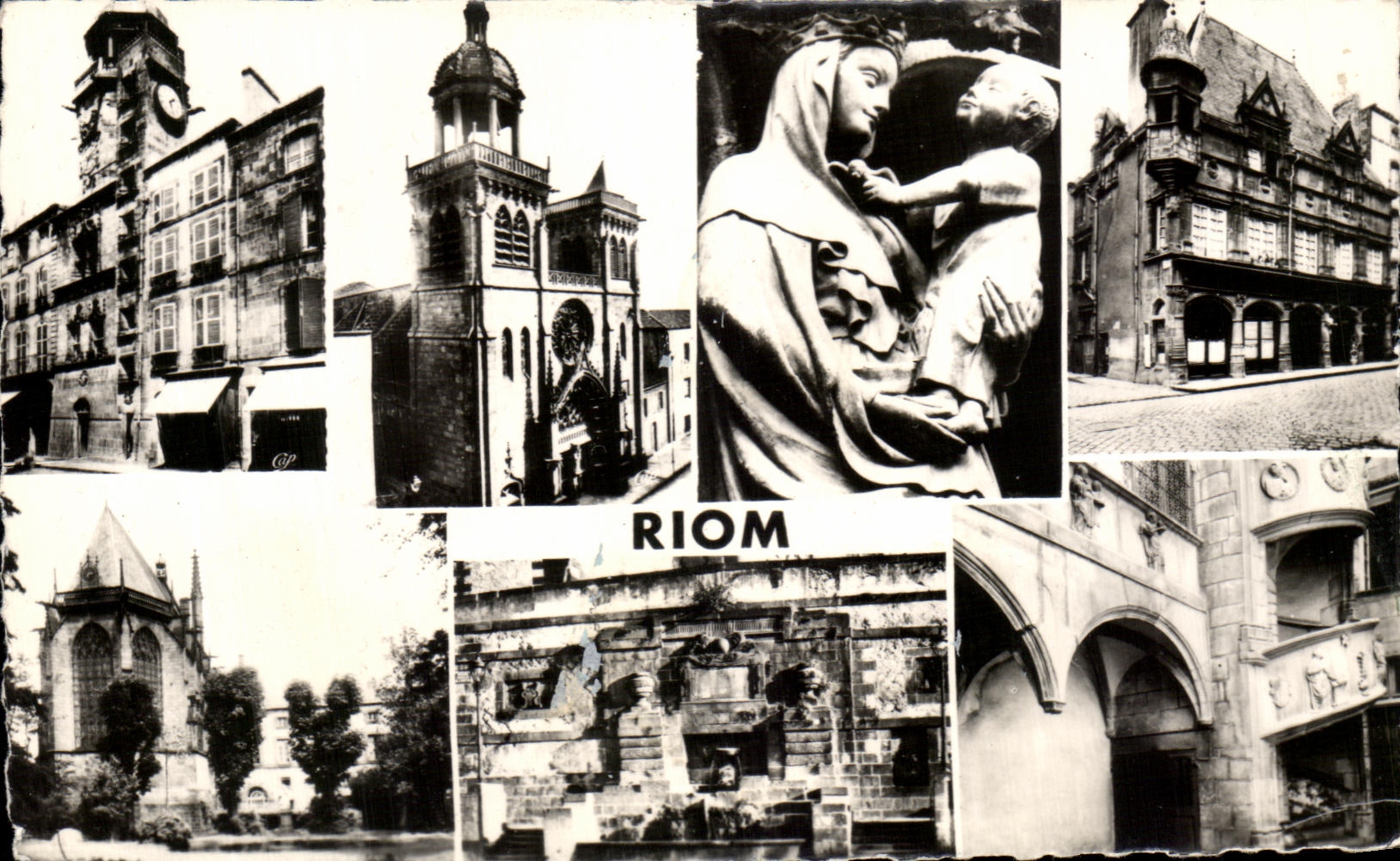 Riom — Collage de monuments — Réal-Photo