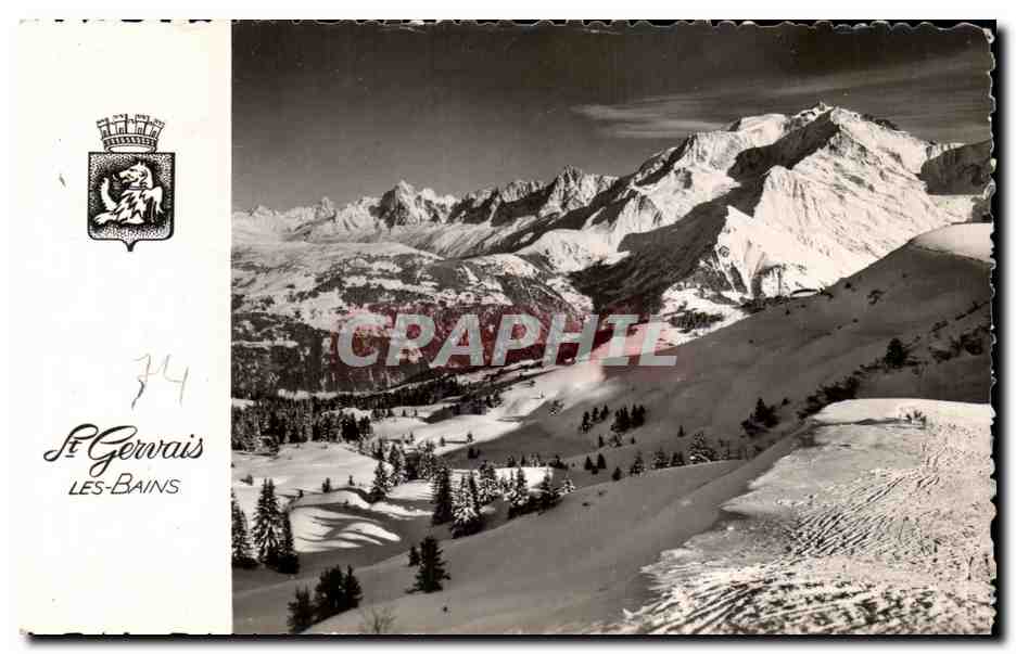 Saint-Gervais-les-Bains — Vue du Mont-Blanc et du chemin des Aiguilles — Éditeur : Photos LE MOUET