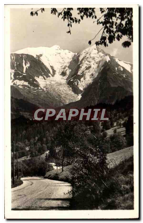 Il Monte Bianco — vista dalla strada di St-Gervais-les-Bains a Megève — L. Morand, editore (Alta Savoia)