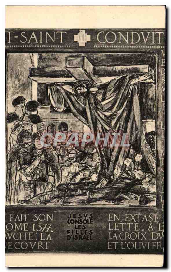 CPA Saint Condvit Rome Chemin de croix Georges Desvallieres 